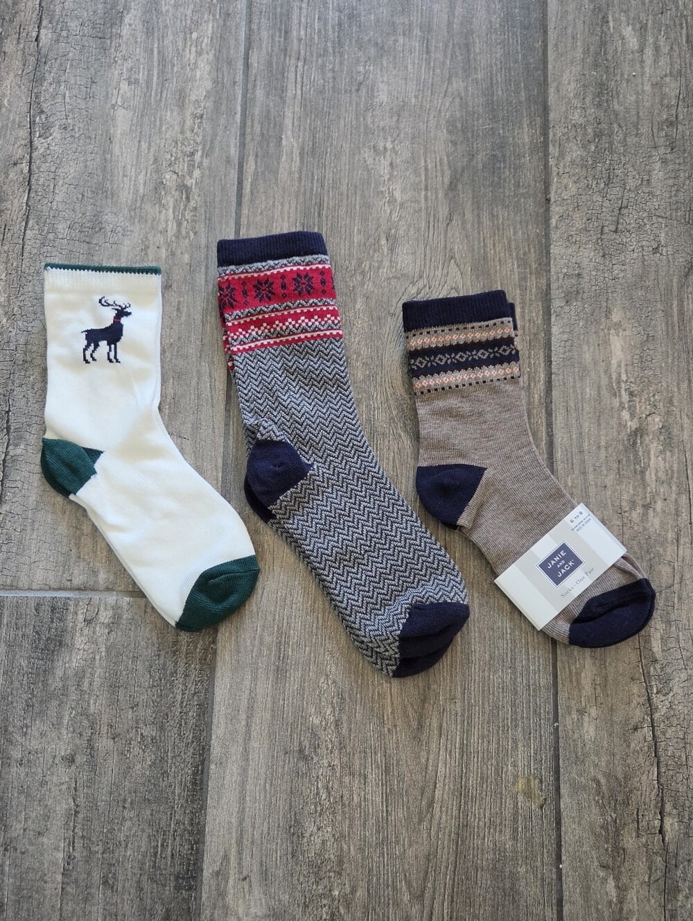 Janie and Jack NWT/NWOT Size 6-8 Yrs Mixed Winter Socks Set (3 Pairs)